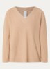 Macchia fijngebreide pullover in wolblend met pailletten - Camel