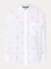 Secolo blouse met ruitdessin en strass - Wit