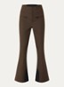 Aurora high waist flared fit skibroek met ritszakken - Bruin