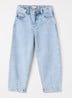 Balloon fit jeans met lichte wassing - Lichtblauw