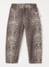 Balloon fit jeans met lichte wassing - Bruin