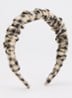 Smocked haarband met print - Beige