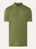Mezzola regular fit polo in zijdeblend met logoborduring - Mosgroen