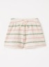Grofgebreide straight fit korte broek met streepprint - Roze