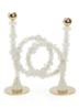 Beads kandelaar 38 cm - Gebroken wit