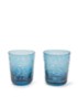 Scattered Flowers glas 54 cl set van 2 - Blauw