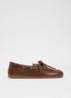 Boat loafer van leer - Hazelnootbruin