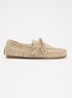Native bootschoen van suède met franjes - Beige