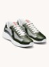 America's Cup sneaker met lakleren details - Donkergroen