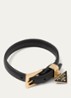 Armband van leer met hanger - Zwart