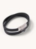 Armband van leer met logo - Zwart
