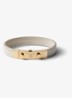 Armband van leer met logo - Gebroken wit
