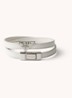 Armband van leer met logo - Wit