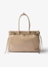 Bonnie Extra-Large schoudertas van kalfsleer - Beige