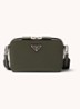 Brique crossbodytas van leer - Olijfgroen