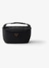 Chérie Re-Nylon Mini handtas met leren details - Zwart