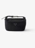 Chérie Re-Nylon Mini handtas met leren details - Diepzwart
