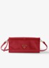 Crossbodytas van kalfsleer - Rood