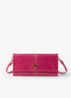 Crossbodytas van kalfsleer - Roze