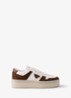 Downtown Bold sneaker van lamsleer met sùede details - Bruin