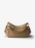 Explore Re-Nylon Large schoudertas met leren details - Beige