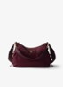 Explore Re-Nylon Large schoudertas met leren details - Bordeauxrood