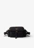 Explore Re-Nylon Medium schoudertas met leren details - Zwart
