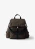 Explore Re-Nylon rugzak met leren details - Legergroen