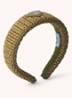 Haarband van raffia - Olijfgroen
