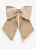 Haarclip van canvas met logo - Beige