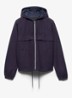 Jack met steekzakken en capuchon - Donkerblauw
