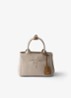 Jardinière Mini handtas met leren details en logo - Beige