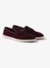Loafer van suède met logo - Bordeauxrood