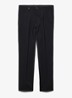 Loose fit pantalon van scheerwol - Zwart