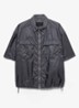 Oversized fit overhemd met borstzakken - Grijs