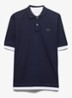 Oversized fit polo met contrast - Blauw