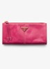 Portemonnee van kalfsleer met logo - Roze
