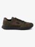 Prax Re-Nylon sneaker met kalfssuède details - Donkergroen