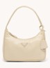 Re-Edition 2000 Re-Nylon Mini schoudertas met logo - Beige