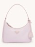 Re-Edition 2005 Re-Nylon schoudertas met leren details - Roze