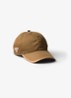 Re-Nylon baseball pet met logo en leren details - Camel