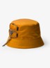 Re-Nylon bucket hoed met leren details - Oranje