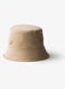 Re-Nylon bucket hoed met logo - Donkerbeige