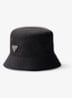 Re-Nylon bucket hoed met logo - Zwart