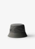 Re-Nylon bucket hoed met logo - Antraciet