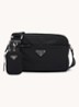 Re-Nylon crossbodytas met logo - Zwart