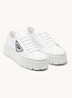 Re-Nylon Double Wheel sneaker met logo en plateauzool - Wit