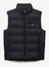 Re-Nylon gewatteerde bodywarmer met donsvulling - Diepzwart