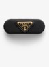 Re-Nylon haarclip met logo - Zwart