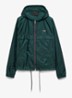 Re-Nylon jack met capuchon en steekzakken - Donkergroen